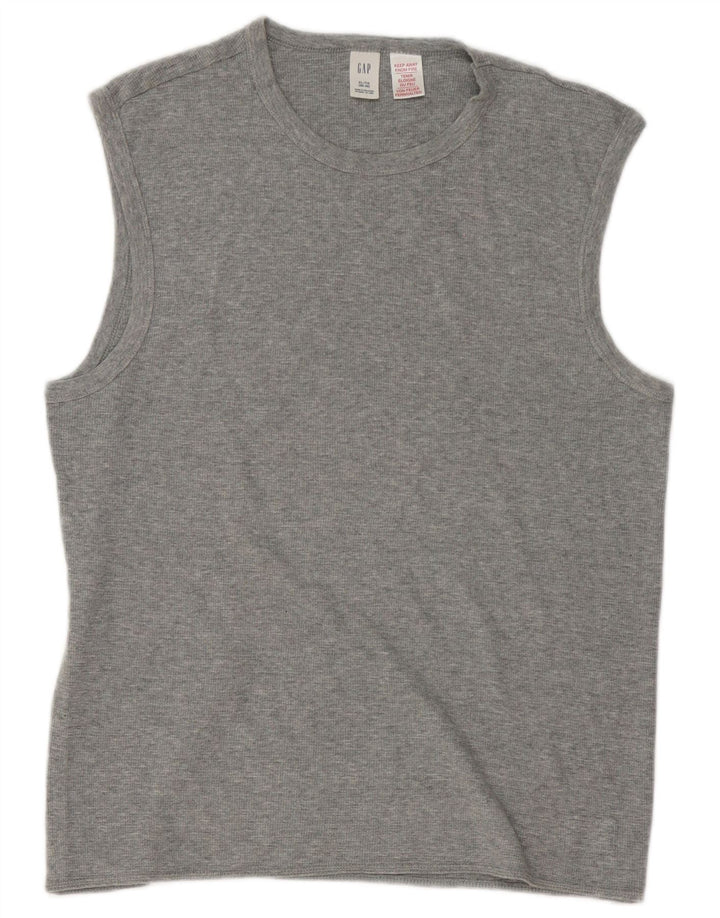 Gap Herren-Weste-Top XL aus grauer Baumwolle