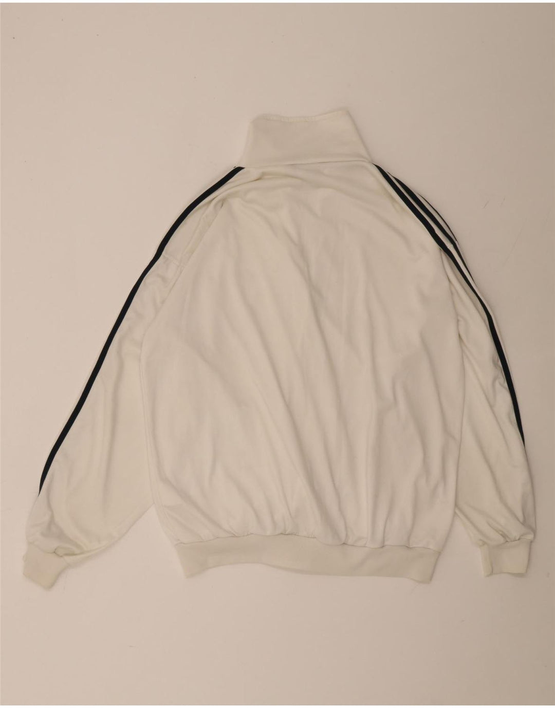 Adidas Herren Trainingsanzug Top Jacke UK 40/42 Mittelweißes Polyester