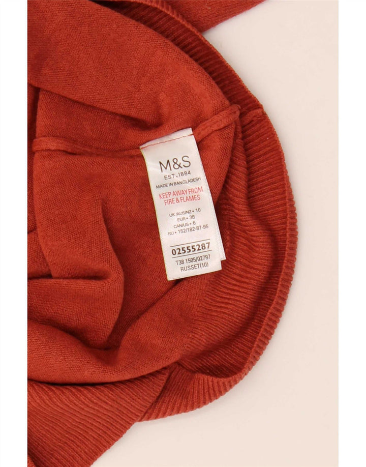 Marks & Spencer Damen-Pullover mit Rollkragen, Gr. 10, Größe S, Burgunderrot