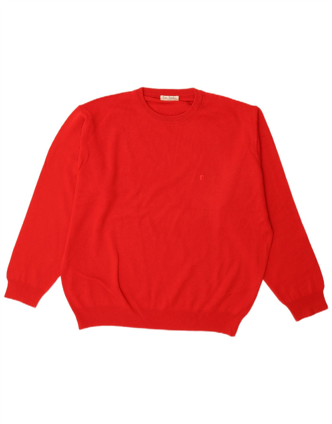 Pierre Cardin Herren-Pullover mit Rundhalsausschnitt, großes rotes Acryl