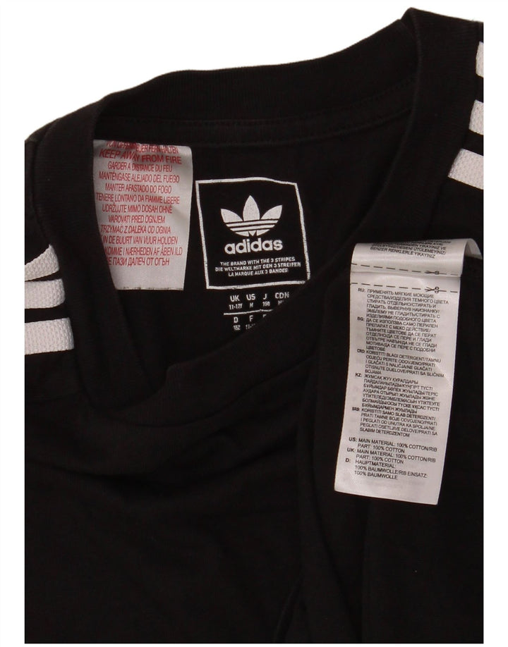 ADIDAS T-Shirt für Jungen, 11–12 Jahre, schwarze Baumwolle