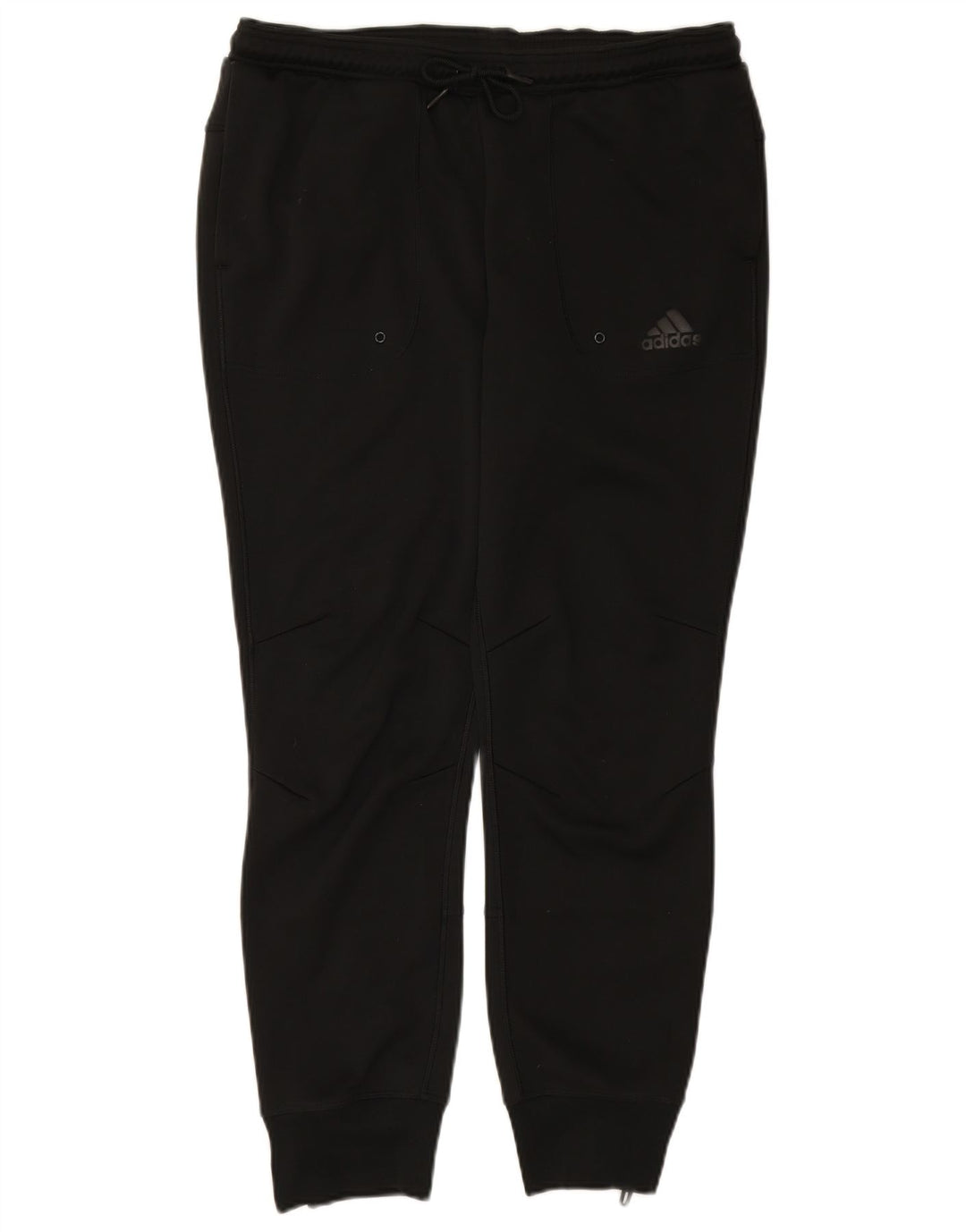 ADIDAS Damen Trainingshose Jogger UK 16 Large Schwarz Polyester