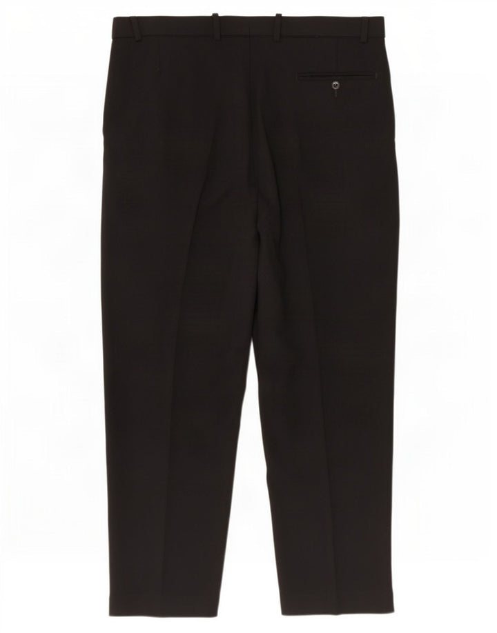 Marks & Spencer Herren-Freizeithose, gerade, W38, L31, Schwarz, Polyester