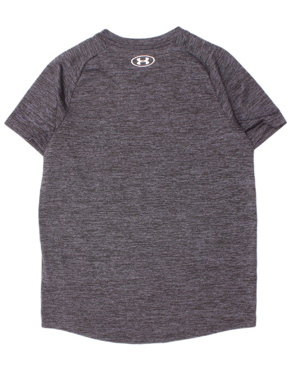 Under Armour T-Shirt-Oberteil für Jungen, 9–10 Jahre, mittelgrau geflecktes Polyester