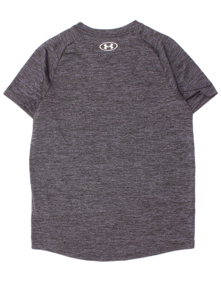 Under Armour T-Shirt-Oberteil für Jungen, 9–10 Jahre, mittelgrau geflecktes Polyester