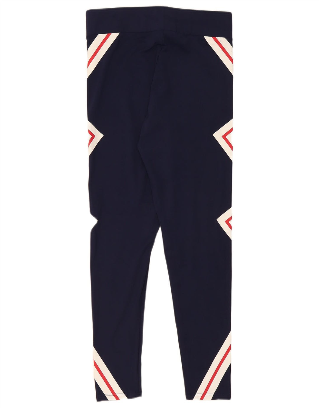 Fila Damen Grafik-Leggings UK 14 Large Marineblaues geometrisches Polyester