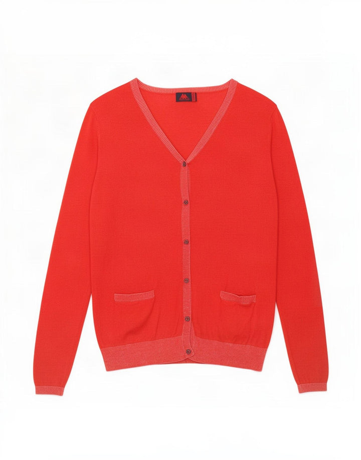 Kappa Damen Strickjacke UK 12 Mittelrote Viskose