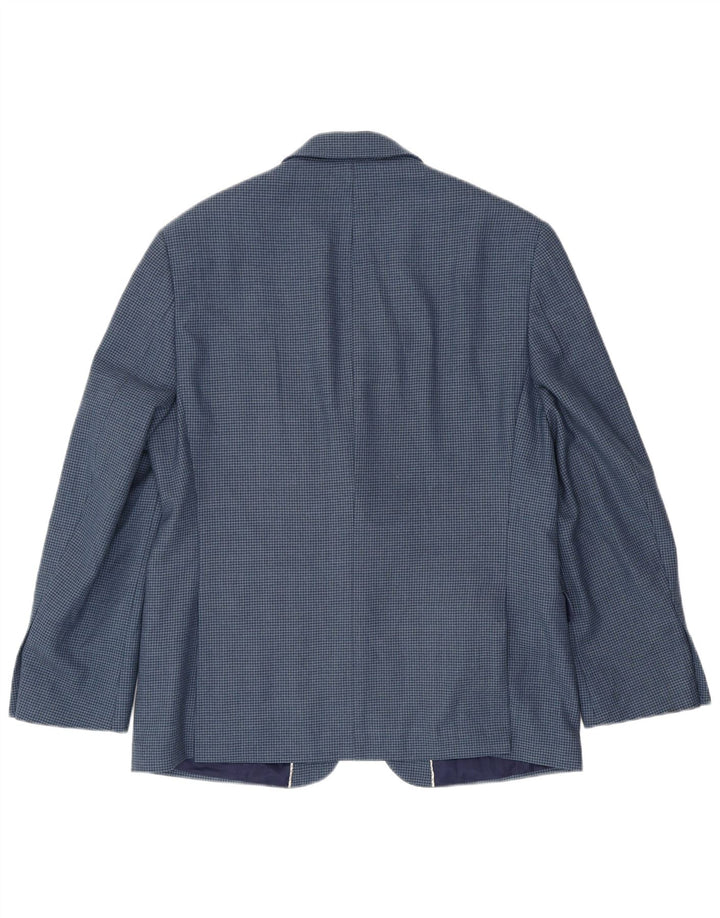 MARKS & SPENCER Herren-Blazer mit 2 Knöpfen, Gr. 42, Blau, Hahnentrittmuster