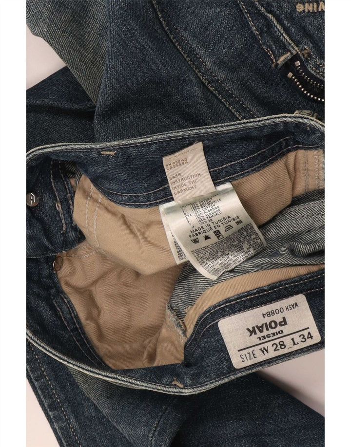 Diesel Herren Poiak Distressed Slim Jeans W28 L34 Blaue Baumwolle