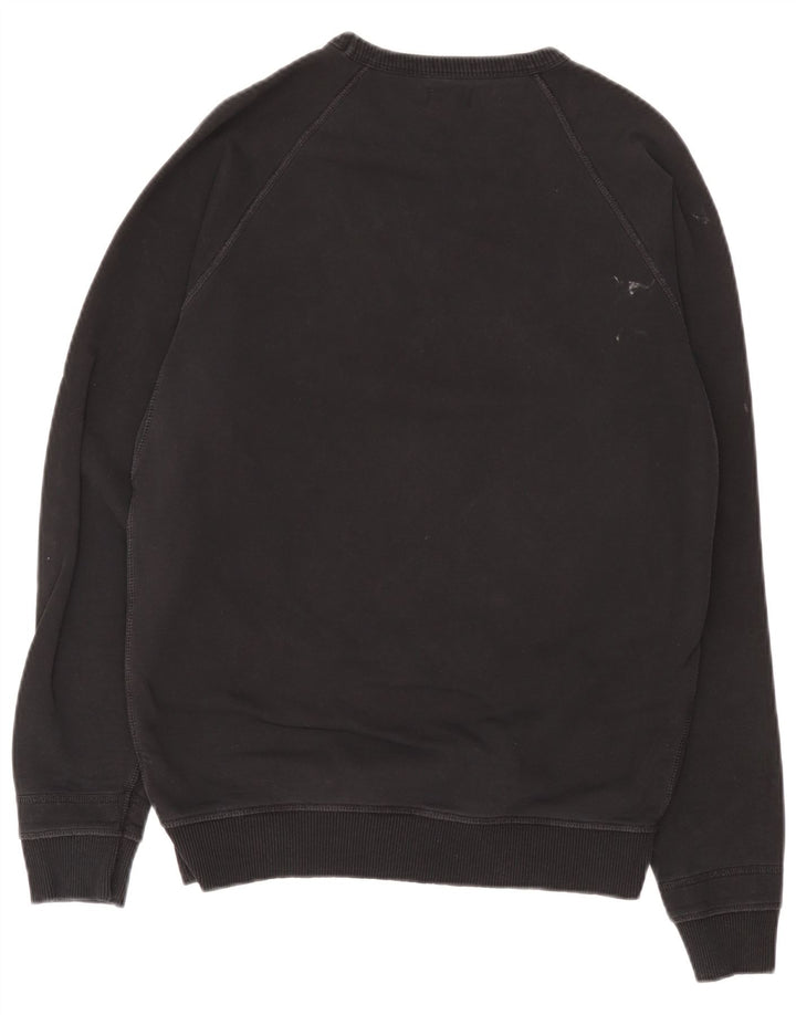 Diesel Herren Grafik-Sweatshirt-Pullover aus mittelschwarzer Baumwolle