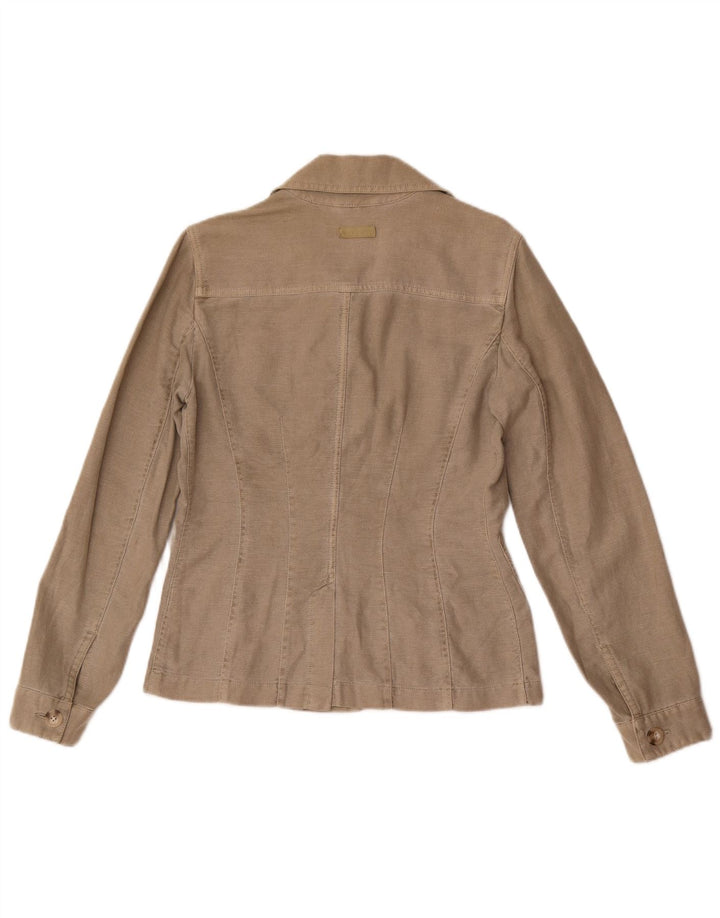 Marlboro Classics Damen Utility-Jacke UK 10 Small Graues Leinen