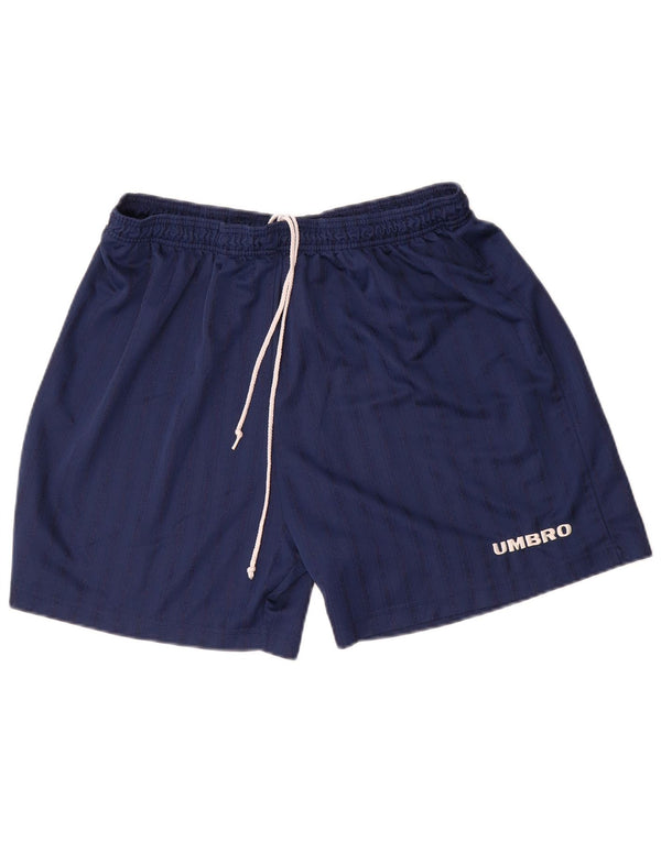 Umbro Herren-Sportshorts XL, marineblaues Nadelstreifen-Polyester