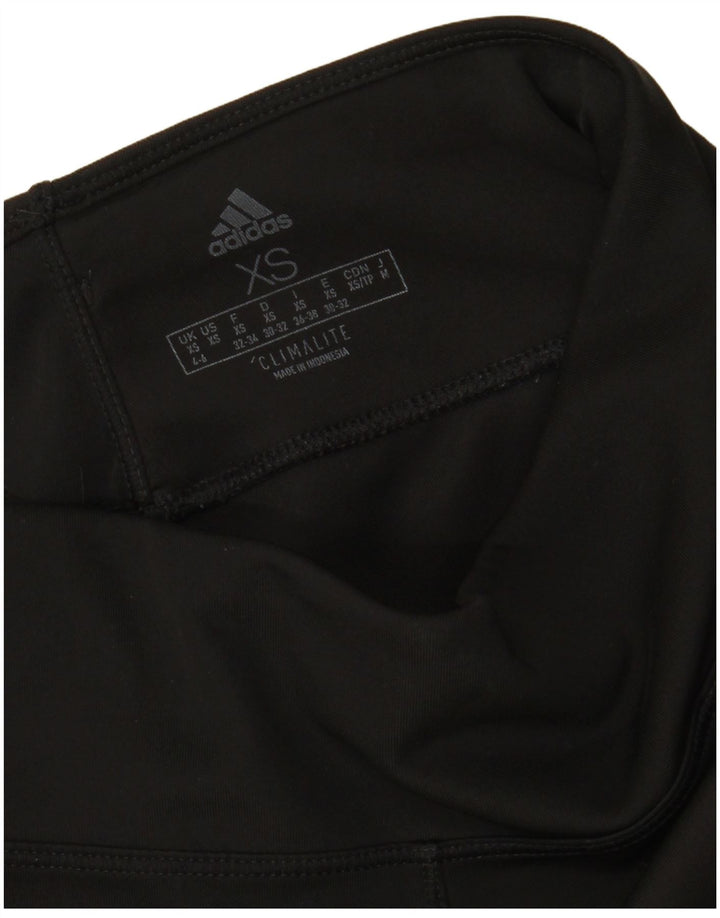 ADIDAS Womens Climalite Leggings UK 4/6 XS  Black Polyester