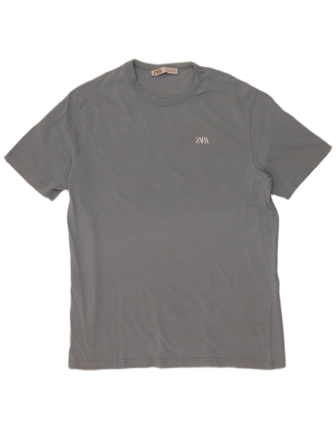 Zara Herren T-Shirt Top Large Blau
