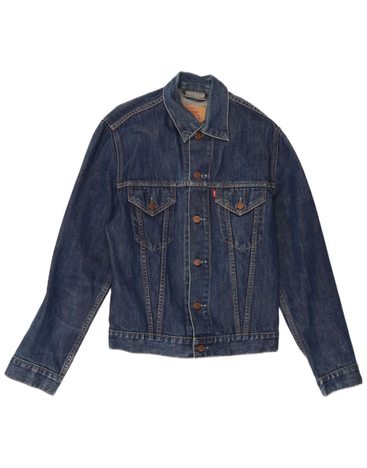 Levi's Herren-Jeansjacke, UK 38, mittelmarineblaue Baumwolle