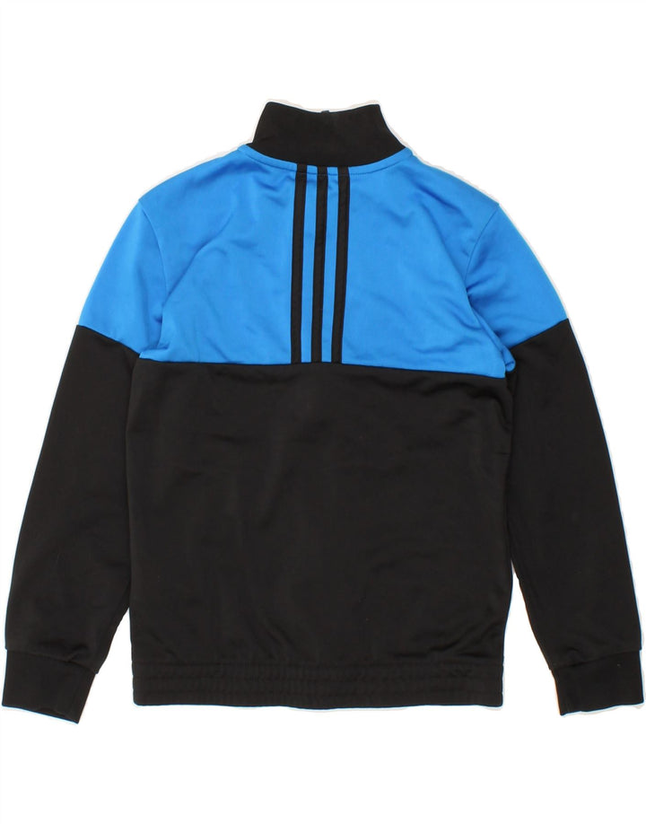 ADIDAS Boys Tracksuit Top Jacket 7-8 Years  Black Colourblock Polyester Vintage Adidas and Second-Hand Adidas from Messina Hembry 