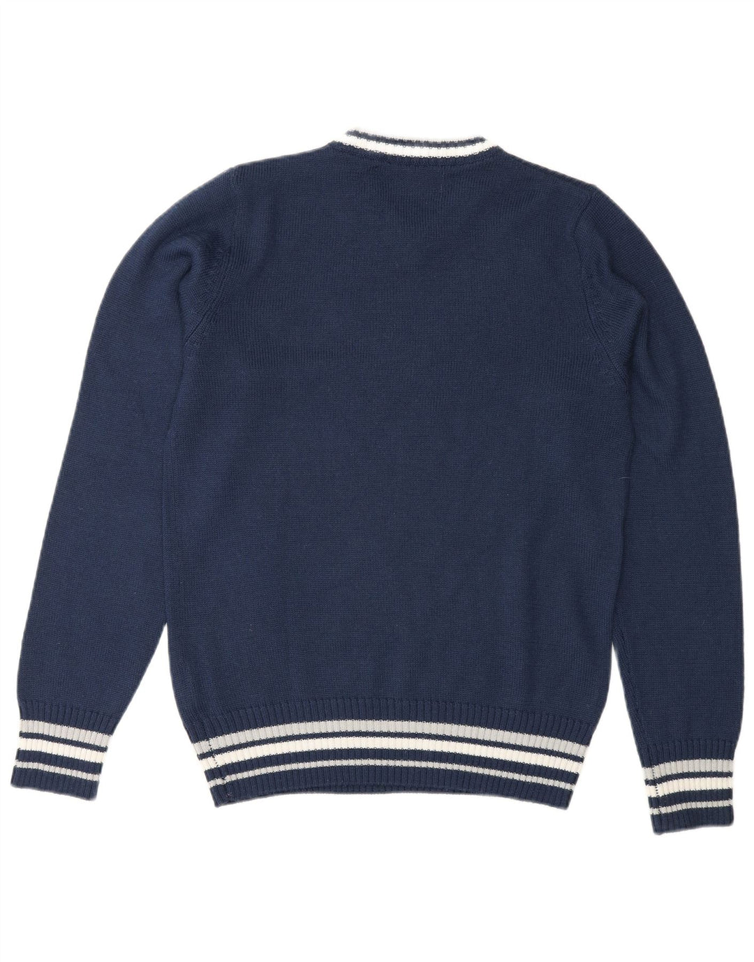 Kappa Herren-Pullover mit V-Ausschnitt, klein, marineblau, gestreift, Acryl