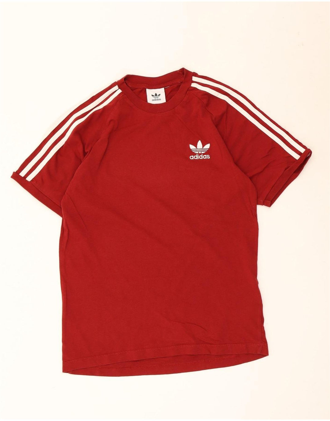 Adidas Herren T-Shirt Top Small Rot Baumwolle