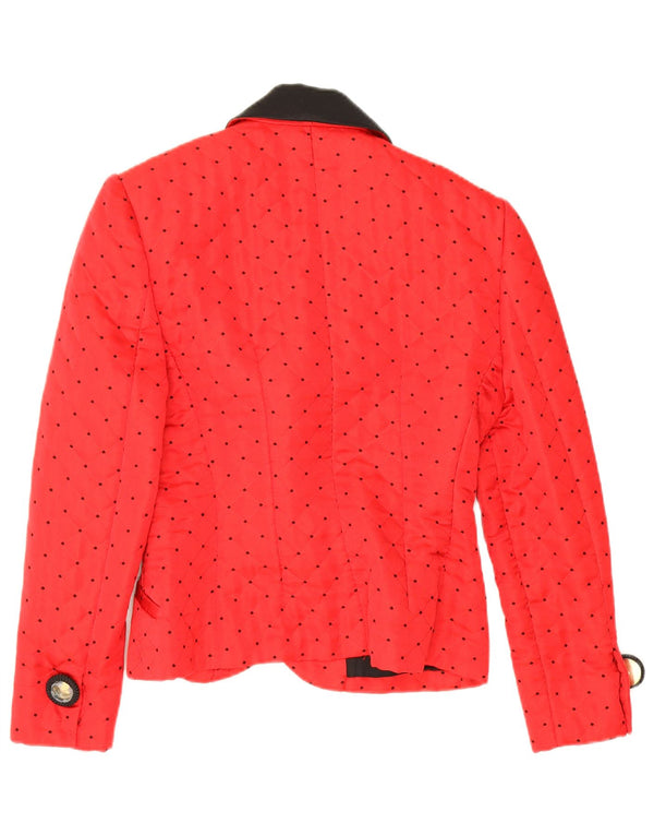 Roccobarocco Damen-Blazer mit 2 Knöpfen, IT 44, mittelrot geflecktes Acryl