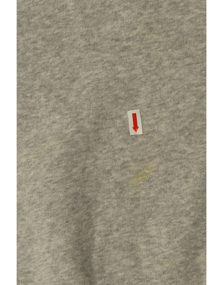 Zara Herren-Sweatshirt-Pullover, großes grau geflecktes Herz