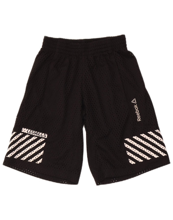 REEBOK Herren Sportshorts XS Schwarz gestreift