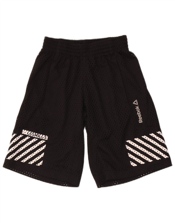 REEBOK Herren Sportshorts XS Schwarz gestreift