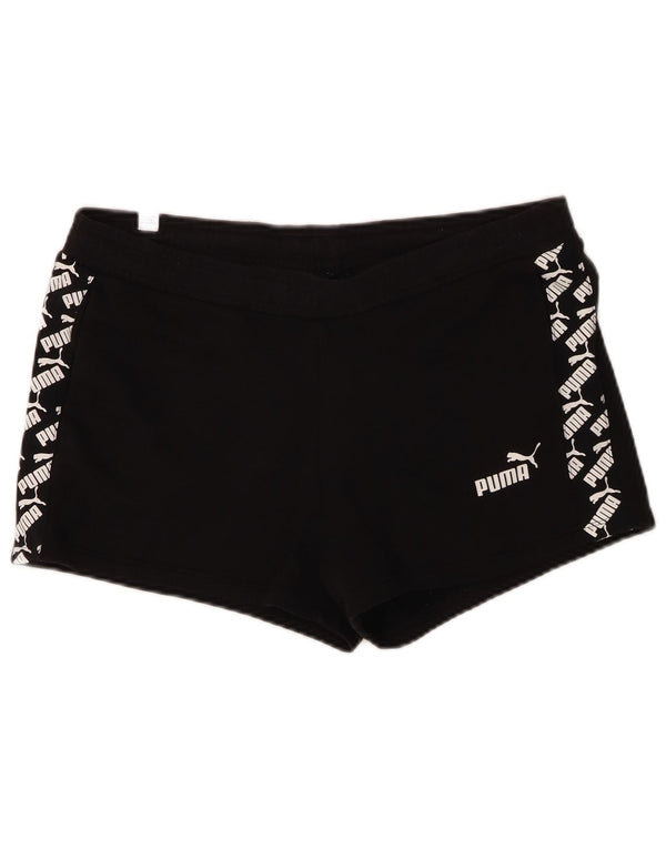 Puma Damen Graphic Sport Shorts UK 16 Large Schwarz