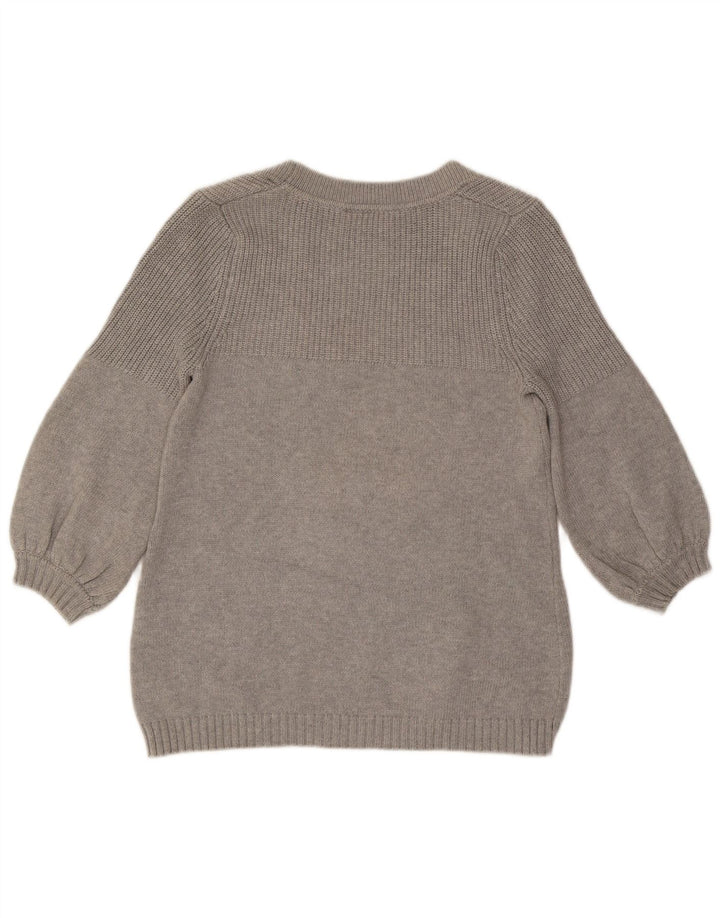 WAREHOUSE Damen-Pullover mit 3/4-Ärmeln und U-Boot-Ausschnitt, Größe UK 12, Mittelgrau