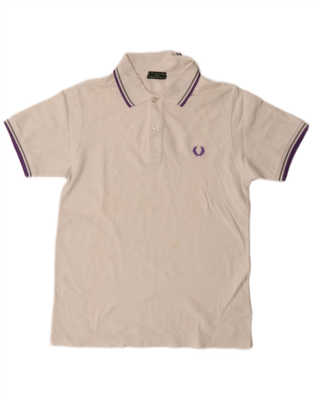 Fred Perry Poloshirt für Jungen, 13–14 Jahre, aus weißer Baumwolle