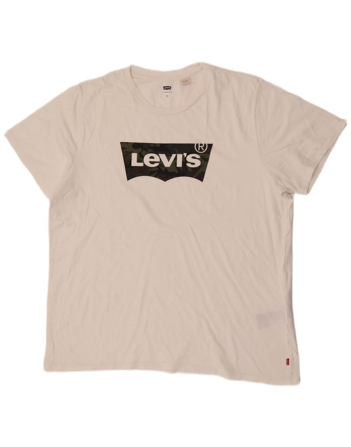 Levi's Herren-T-Shirt mit Grafik, 2XL, weiße Baumwolle