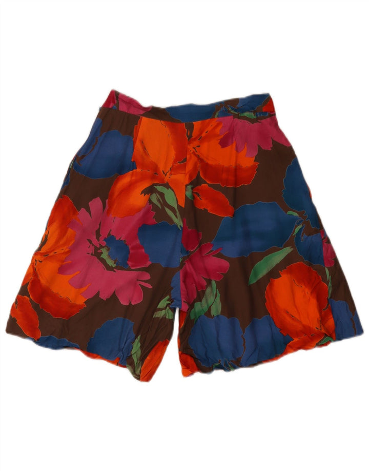 Preca Damen-Freizeitshorts W26, kleine, mehrfarbige, florale Viskose