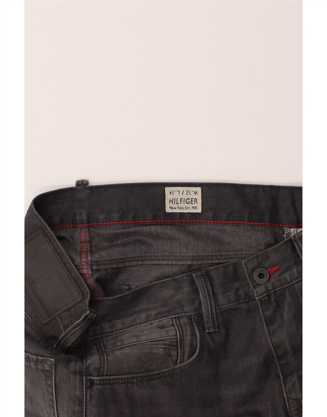 TOMMY HILFIGER Mens Slim Jeans W32 L34 Grey Cotton Vintage Tommy Hilfiger and Second-Hand Tommy Hilfiger from Messina Hembry 