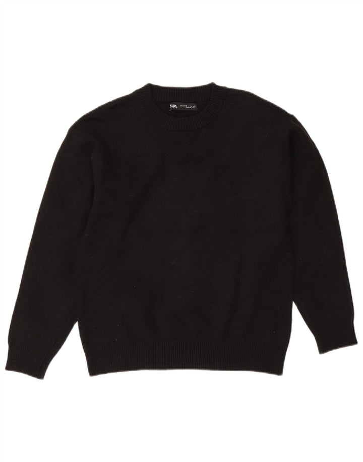 Zara Jungen-Pullover mit Rundhalsausschnitt, 9–10 Jahre, Schwarz