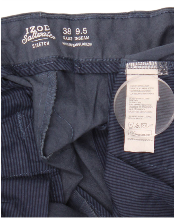 IZOD Herren Salzwasser-Chinoshorts mit abstraktem Muster W38 XL Marineblau