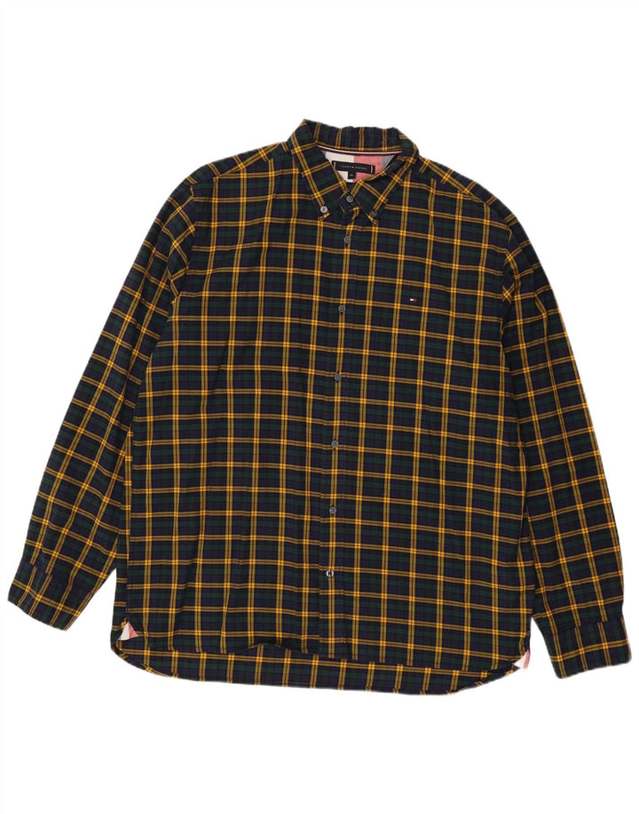 Tommy Hilfiger Herren-Hemd mit normaler Passform, 2XL, mehrfarbig, kariert, Baumwolle