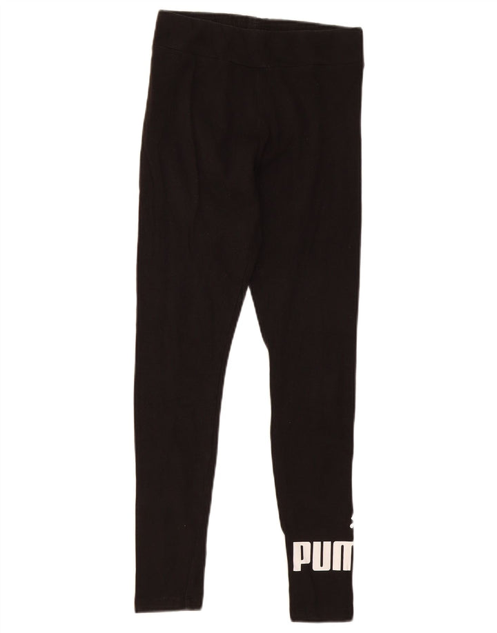 Puma Damen Graphic Leggings UK 8 Small Schwarz