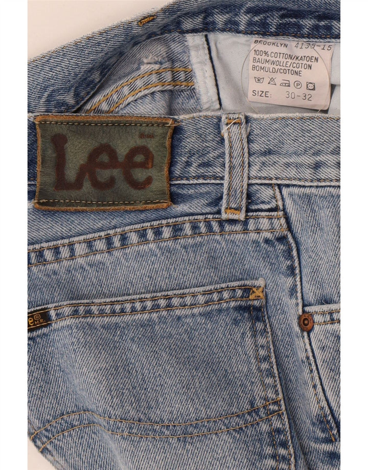 Lee Herren Brooklyn Straight Jeans W30 L32 Blaue Baumwolle