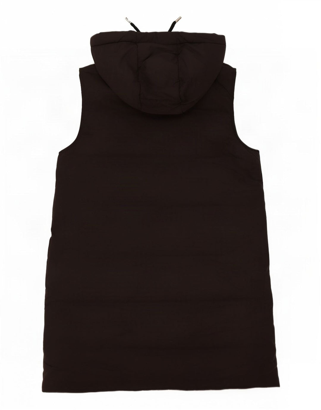 Zara Damen Longline-Weste mit Kapuze, gepolstert, UK 14, Mittelschwarz, Polyester
