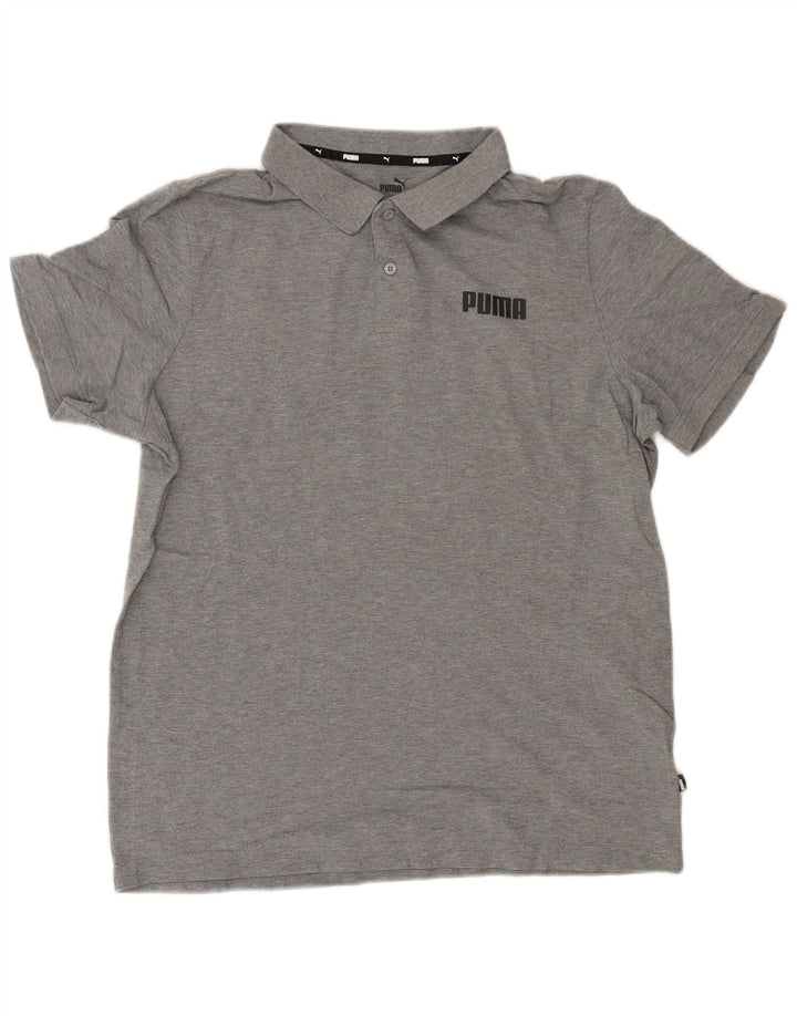 PUMA Herren-Poloshirt, große graue Baumwolle