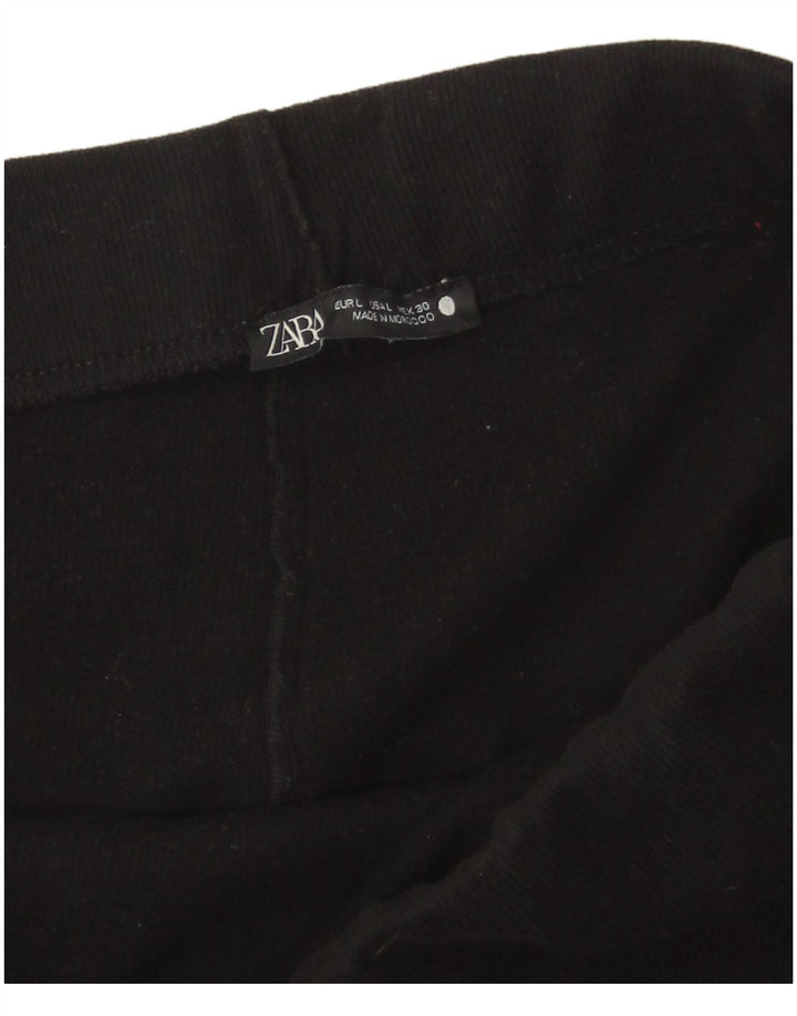 Gerader Rock für Damen von Zara, Größe L, W30, Schwarz