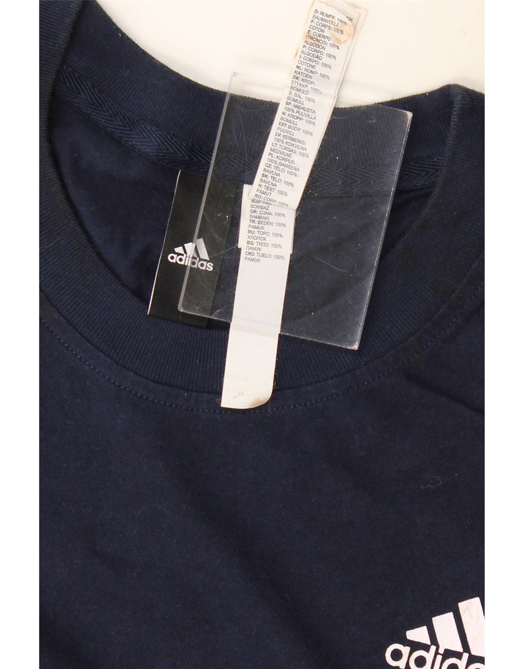 ADIDAS Herren T-Shirt Top Large Marineblau Baumwolle