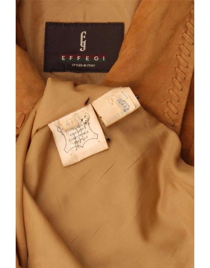 Effegi Damen Wildlederjacke IT 47 Großes braunes Leder