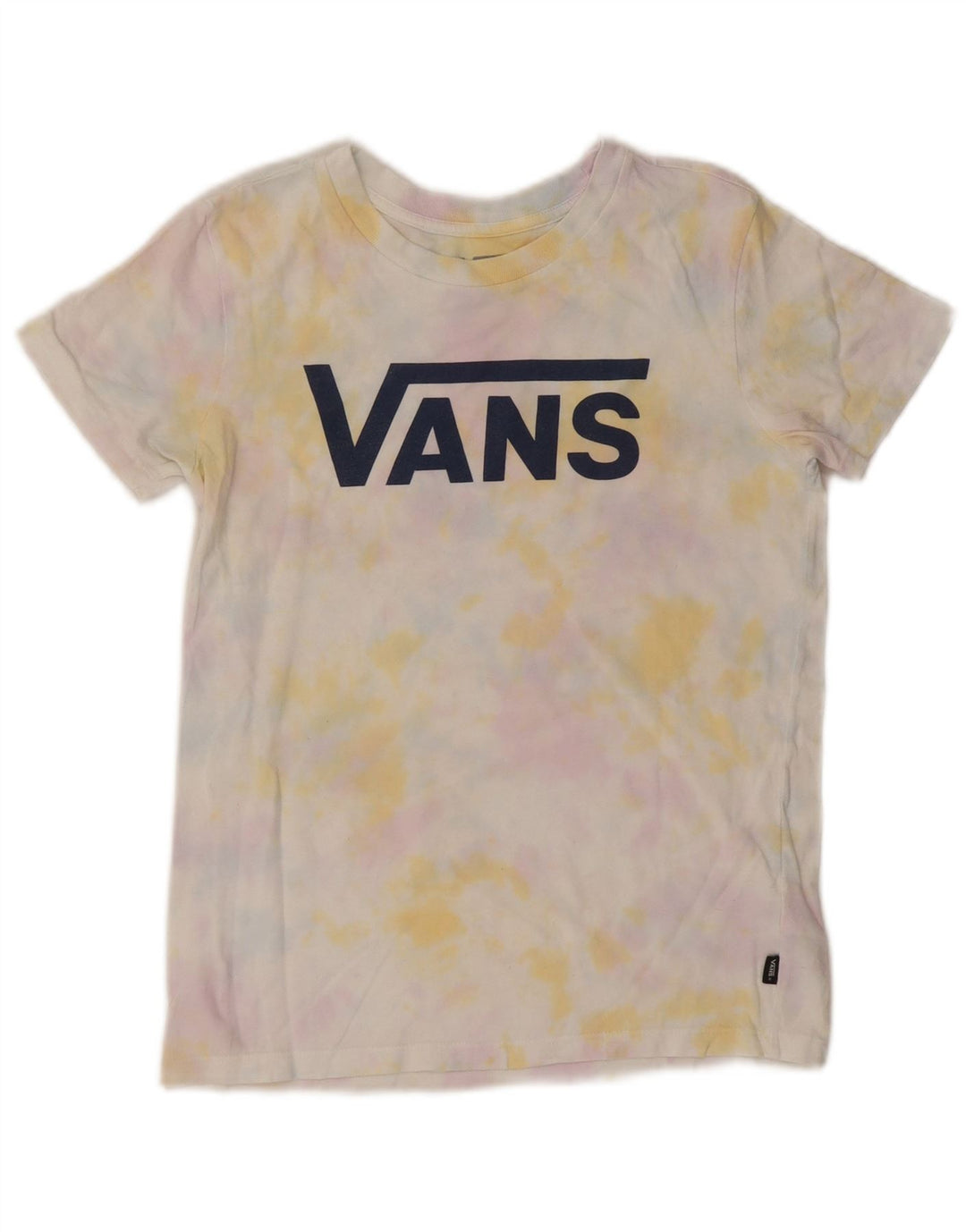 VANS Damen Grafik-T-Shirt-Oberteil UK 6 XS Mehrfarbige Batik-Baumwolle