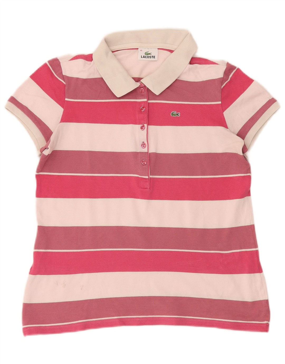 Lacoste Damen-Poloshirt, Größe 46, XL, mehrfarbig, gestreift, Baumwolle