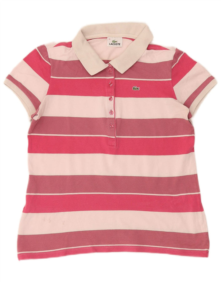 Lacoste Damen-Poloshirt, Größe 46, XL, mehrfarbig, gestreift, Baumwolle