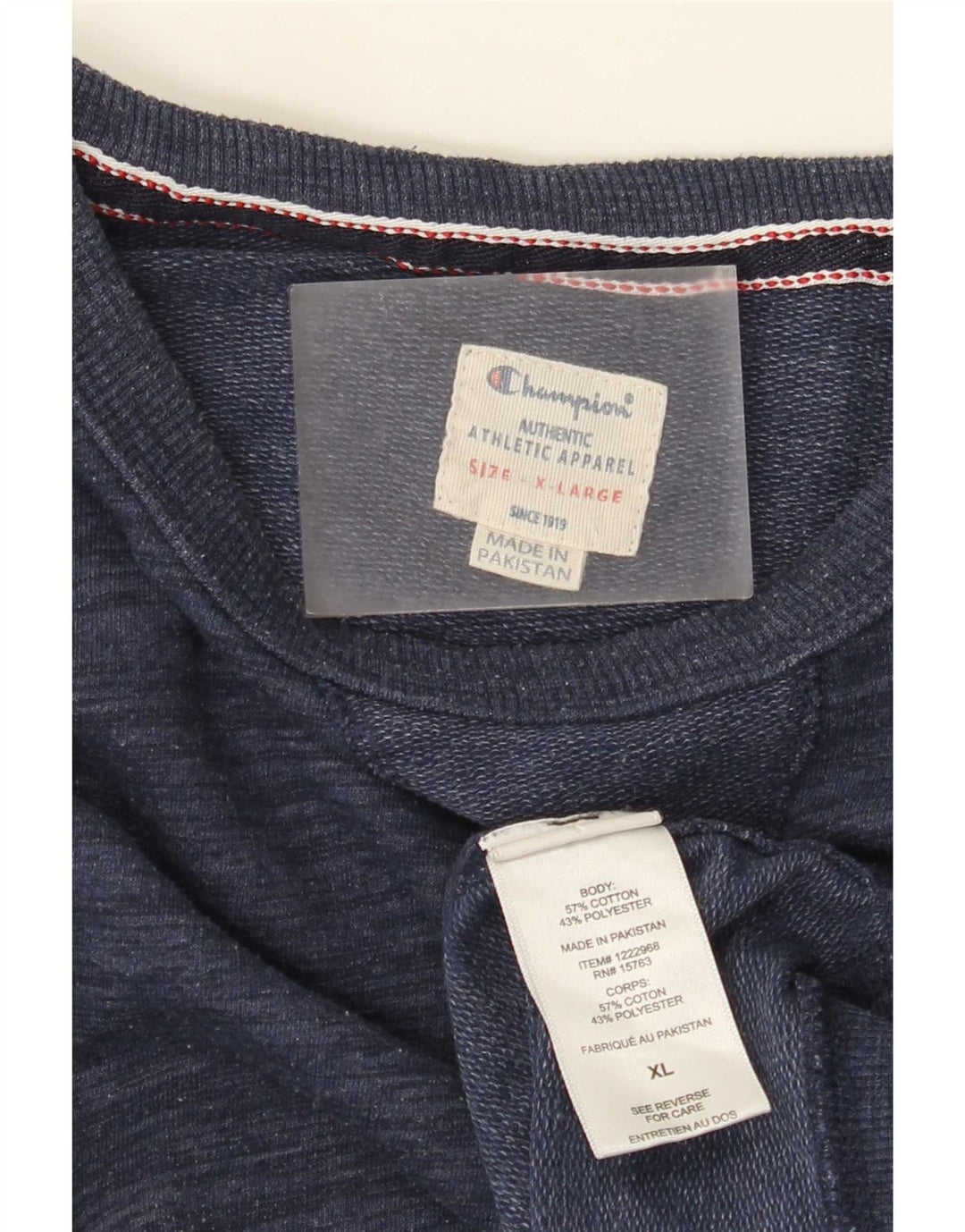 Champion Herren-Sweatshirt-Pullover XL, marineblau gefleckte Baumwolle