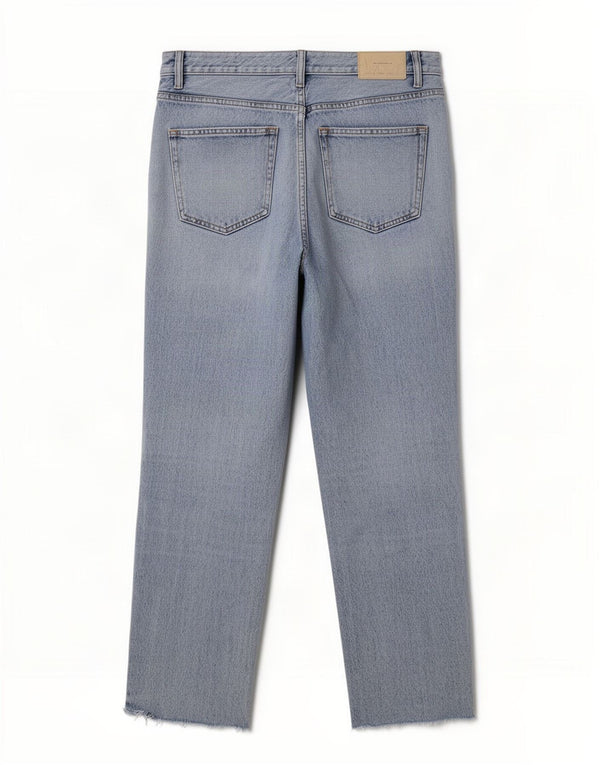Zara Herren Distressed Cropped Jeans EU 42 Large W32 L25 Blaue Baumwolle