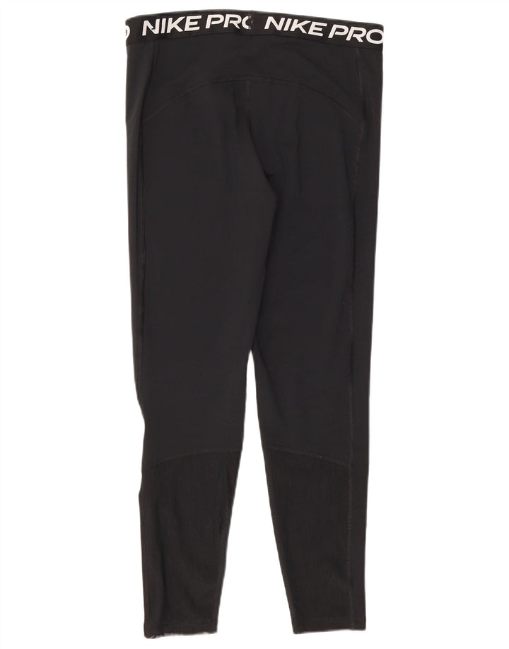 Nike Womens Graphic Leggings UK 14 Large Schwarz Polyester