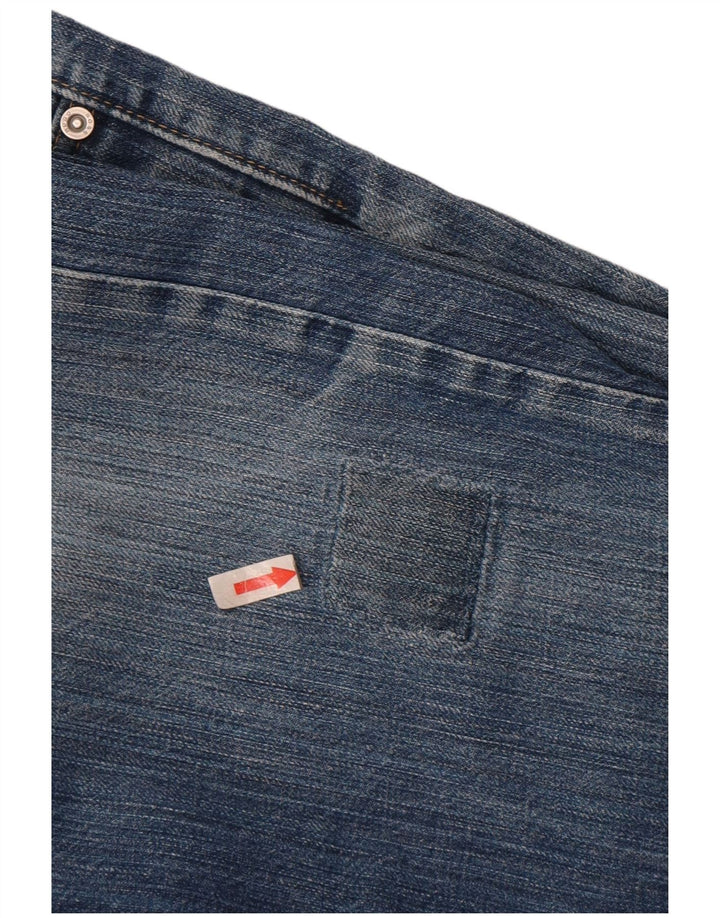 Hugo Boss Herren Straight Jeans W33 L32 Blaue Baumwolle