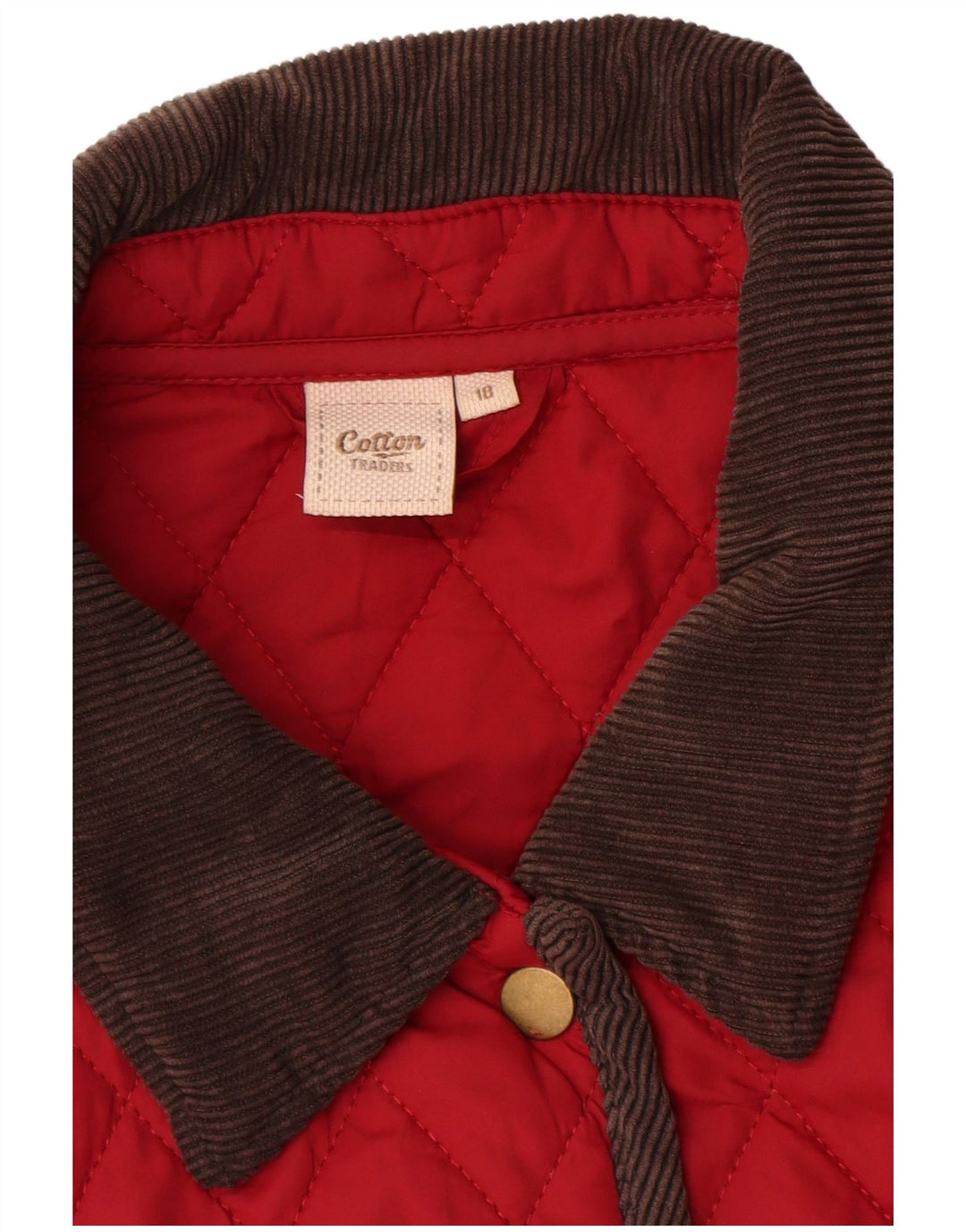 Cotton Traders Damen Steppmantel UK 18 XL Rot Polyester